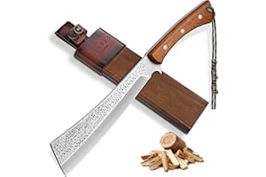 Purple Dragon Heavy Duty Machete for Cutting Trees & Yard Work - Camping/Survival Knife with Solid Wood Sheath - Bushcraft & Brush Clearing - 15 Inch Christmas Gift for Men and Women