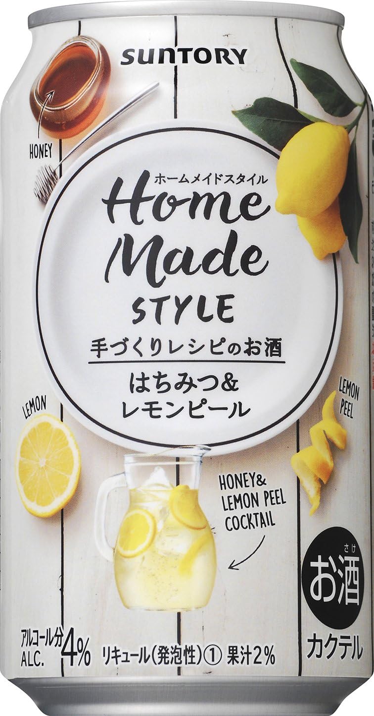 Amazon サントリーチューハイ 手作りレシピのお酒 ホームメイドスタイル はちみつ レモンピール 350ml チューハイ カクテル 通販