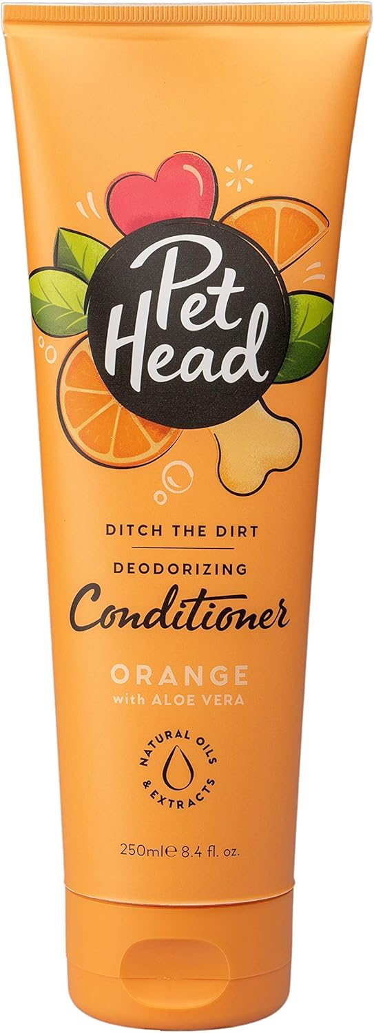 Pet Head Ditch the Dirt Dog Conditioner, Orange, 250 ml (Pack of 1)