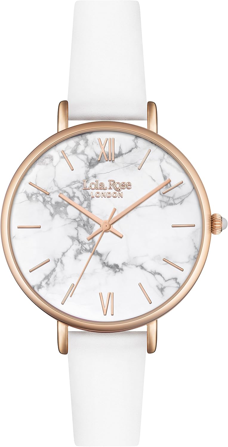 Lola Rose Women's Quartz Watch with White Dial Analogue Display and
