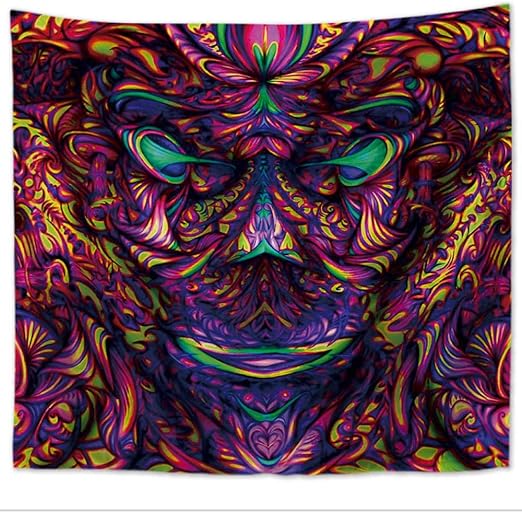 Xqdmf Tapisserie Wandbehang Psychedelic Forest Tapisserie Schlafzimmer Wohnzimmer Dekor Farbe Hippie Tapisserie Wandtuch Stoff Hangen 3d Vision Art Tapestry Colour13 150x200cm Amazon De Kuche Haushalt