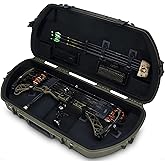 SKB Hard Protective Storage Case for Archery Bow and Arrows, iSeries Shaped Bow Case, Green - Quiver Holder and Gear Box for 