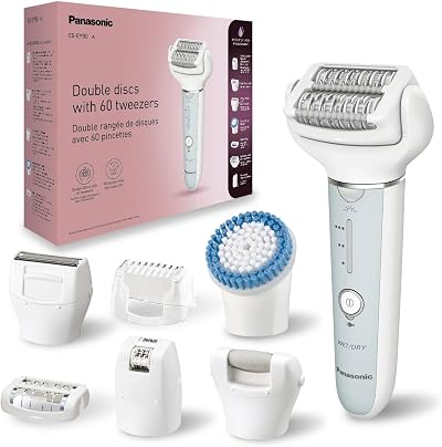 Panasonic ES-EY90-A511 Wet Dry Epilator 60 Tweezers 90° Pivot LED Light