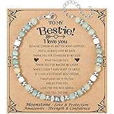 JoycuFF 𝗚𝗶𝗳𝘁𝘀 𝗳𝗼𝗿 𝗪𝗼𝗺𝗲𝗻 𝗠𝗼𝗼𝗻𝘀𝘁𝗼𝗻𝗲 𝗕𝗿𝗮𝗰𝗲𝗹𝗲𝘁 Amazonite Colorful Imperial Jasper Stainless Steel Beads Bracelets, Valentines Mothers Day Birthday Christmas Graduation Gifts