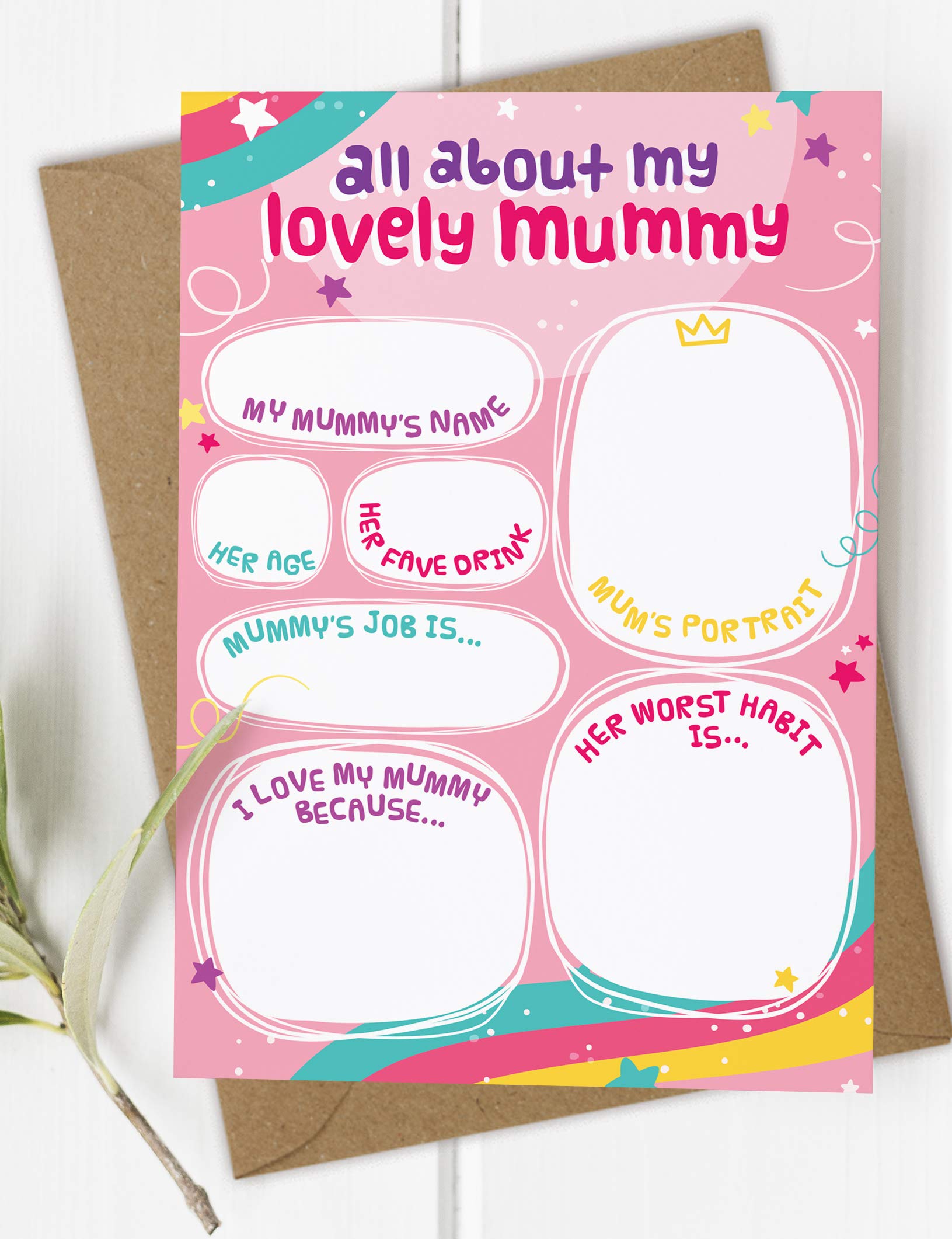 Mothers Day Card from Son or Daughter, Mother’s Day Gift, Mummy Birthday Ideas, Keepsake