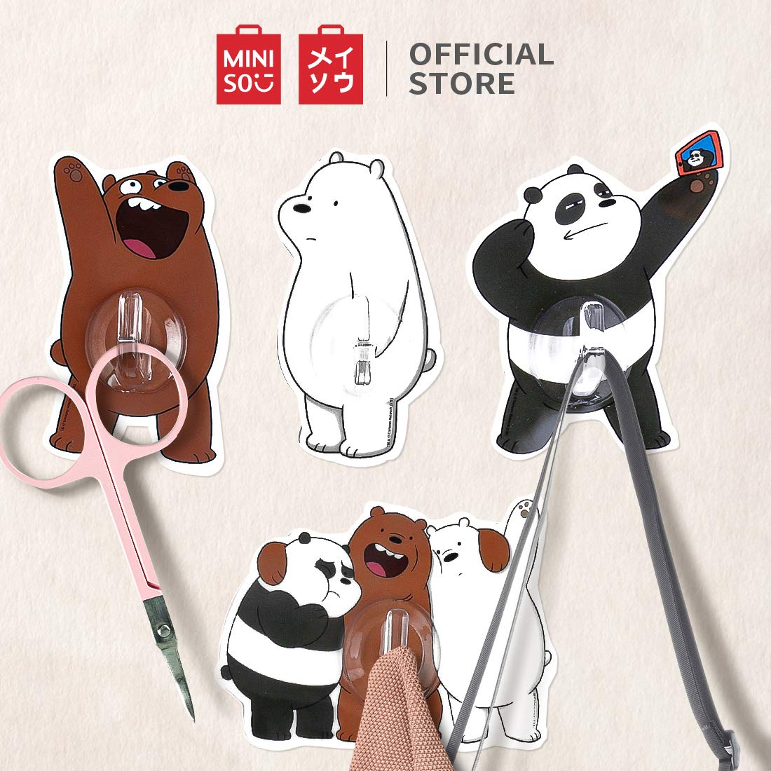 we bare bears hoodie miniso