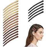 Tyqour 20PCS Long Bobby Pins for Thick Hair Curved Bobby Pins for Women Hair Pins for Styling Metal Hair Clips for Women Multicolor Matte Hairpins Hair Accessories