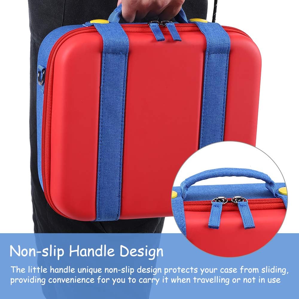Travel Carrying Case for Nintendo Switch, Hard Shell Deluxe Storage Bag with Slim Portable Case&Shoulder Strap for Switch Console Dock Controller AC Adapter Accessories: Electronics