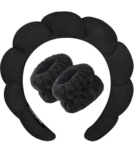 Amazon.com : The trend collection Black Spa Headband and  display picture 2