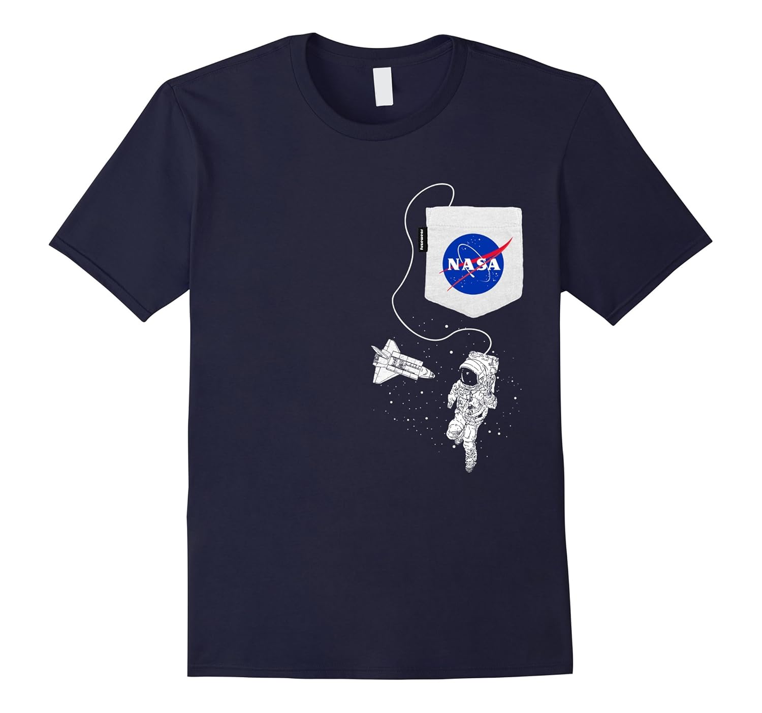 Nasa Pocket Astronaut Space Shuttle In Space T Shirt Teehay