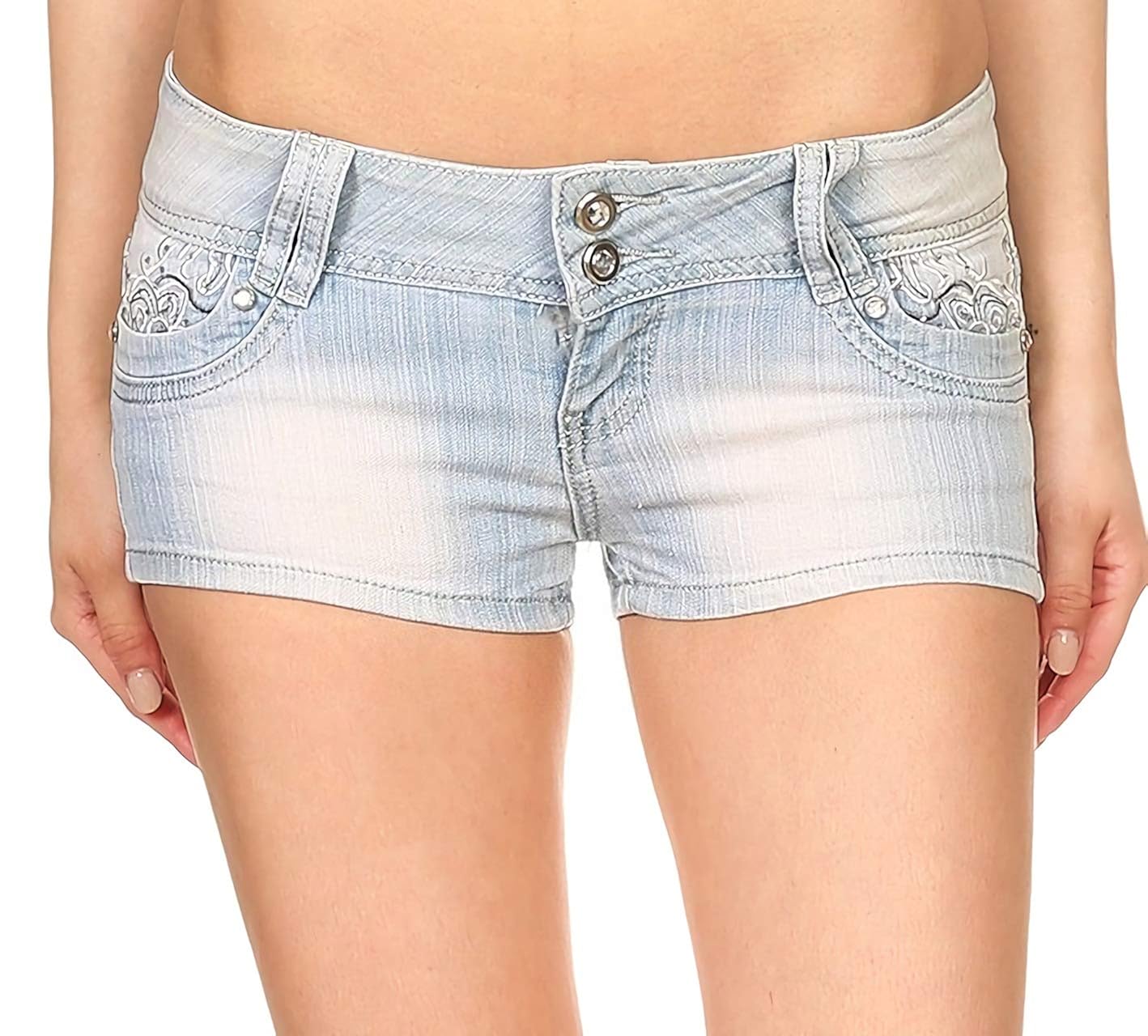 skin tight jean shorts