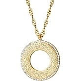Qitian Islamic Jewelry Gifts for Women Muslim Pendant Gold Allah Arabic Necklaces Ayatul Kursi Necklace Islam Eid Ramadan Gifts