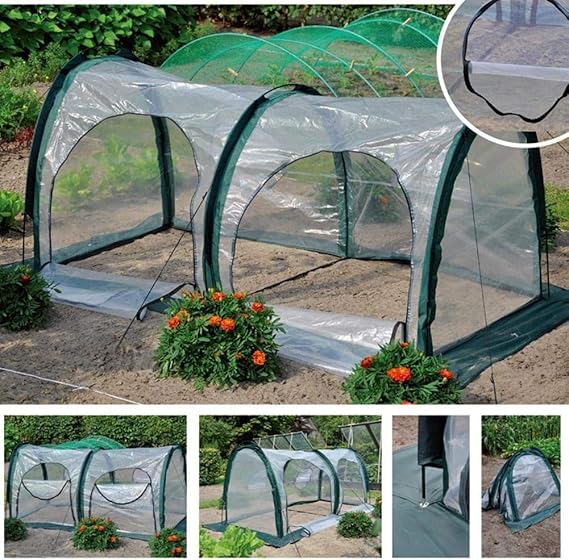 Gewachshaus Folie Gewachshaus Klein Uberwinterungszelt Pop Up Gewachshaus Geschutztes Gartenhaus Tragbare Blumen Abdeckung Fur Garten Mini Blumenhaus 200x100x100cm Amazon De Garten