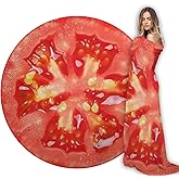 Tomato Funny Food Blanket for Adult & Kids, Soft Flannel Nap Wrap Blanket, Novelty Gifts for Sofa, Couch, Camp Chair, 59 Inches