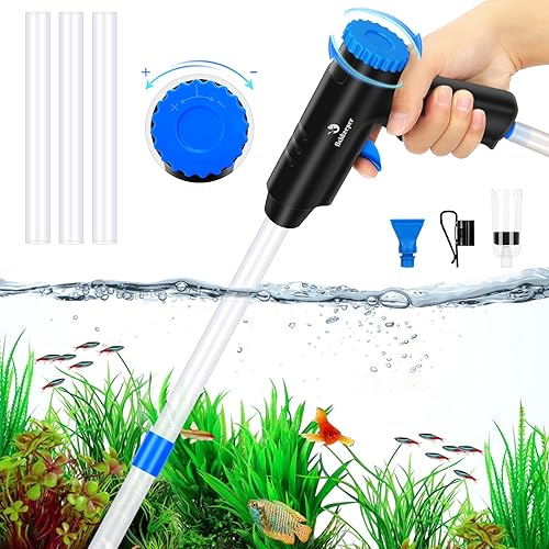 fishkeeper Aquarium Gravel Cleaner, Upgraded Flow Adjustable Fish
