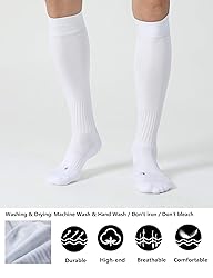CelerSport 2 Pack Soccer Softball Baseball Socks