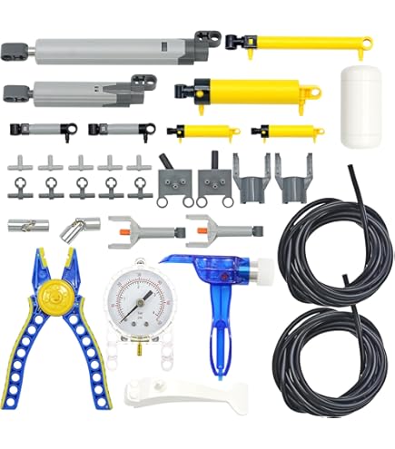UpGLeuch Set De 22 Piezas De Repuesto Para Bomba Hidráulica Y Engranajes – Compatible Con Bloques De Construcción Técnicos