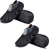 SATINIOR 2 Pairs Black Bowling Shoe Covers Non-Slip