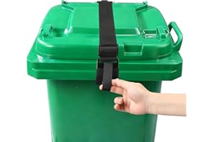 Cathie Moochie 1 Pcs Trash Can Lock for Animals Secure Garbage Can Lid Straps Adjustable Heavy Duty Outdoor Bins, Bear/Raccoon/Dog Proof
