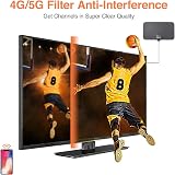 Amazqi TV Aerial Indoor 250+ Miles 4K Freeview with 5m Cable view 5