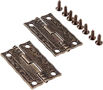 Butt bisagra bisagra bisagra Tornillo retro 2pcs 35x 23 mm de bronce