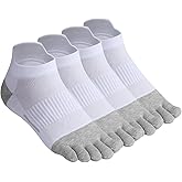 Meaiguo Men's Toe Socks Cotton Five Finger Socks Athletic Toe Socks for Running