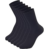 DOKUTOKU 3-12 Pack Womens Crew Socks Size 6-9 Light Weight Thin Casual Calf Socks