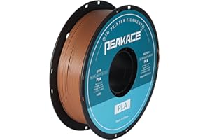 PEAKACE PLA 3D Printer Filament 1.75mm, High Fluidity, No Clogging, High-Speed Printing, Dimensional Accuracy +/- 0.03mm, 1kg(2.2lbs) Spool, Brown