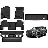ANBINGO®Floor Mats Fit for Chevy Tahoe/GMC Yukon 2015-2020(Bucket Seat / 7 Seat)(Not for XL)&Cargo Liners All Weather Mats for Tahoe TPE Car Rugs for Yukon Rubber Trunk Carpet for Tahoe Accessories