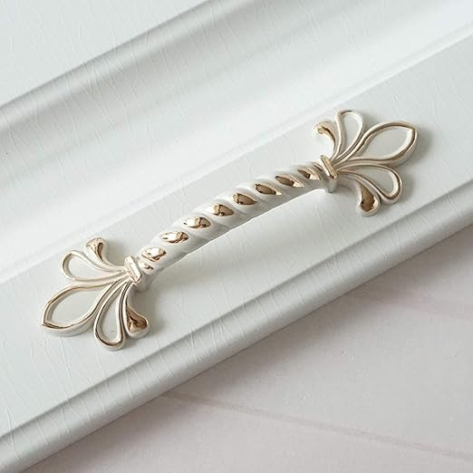 Moodscus 2 50 Chic Shabby Lvory White Fleur De Lis Knobs Drawer