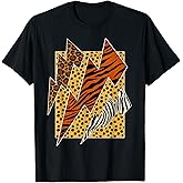 Leopard Tiger Cheetah Zebra Lightning Animal Print Shirt T-Shirt