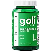 Goli SuperGreen Vitamin Gummy - 60 Count - Essential Vitamins and Minerals - Plant-Based, Vegan, Gluten-Free &amp; Gelatin Free - Health from Within, Pack of 1
