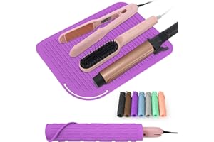 Arsmonjeal Large Silicone Heat Resistant Mat, Portable Travel Hot Hair Tools Holder Pad for Curling Iron, Flat Iron, Hair Straightener and Other Styling Tools(12.0" x 9.0")