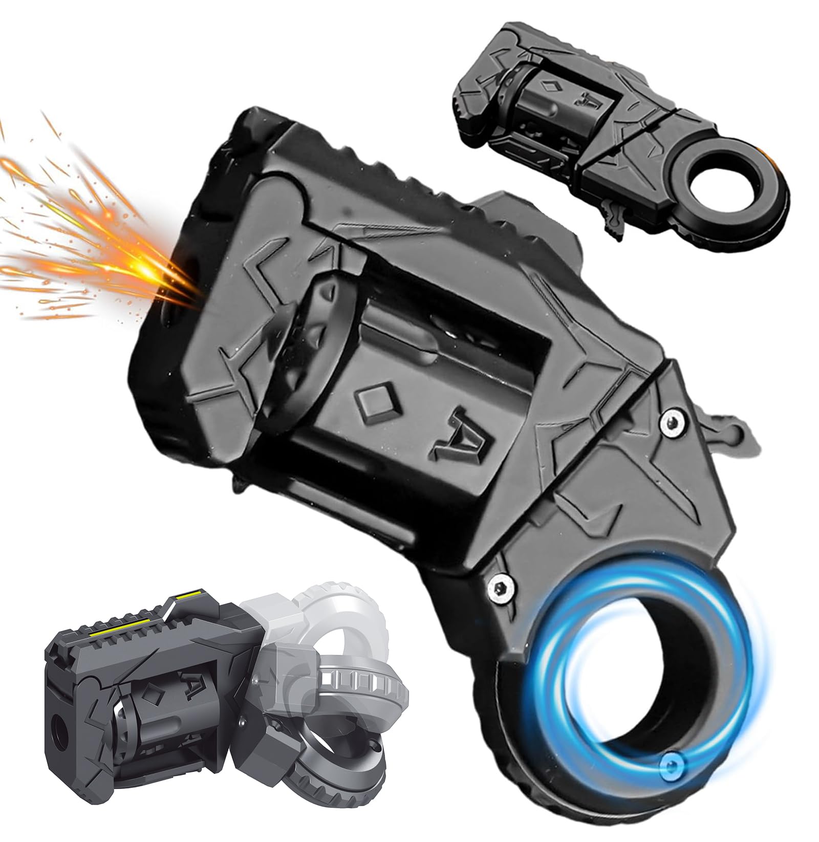 Photo 1 of Stress Relief Fidget Toys, Alloy Metal Fidget Slider Toy, Dual Form Transformable, 4.33 in Decompression Toy Adults Handheld Help Relieve Stress, EDC Anxiety Relief Gadget Gift