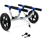 TOURFUN Kayak Cart, Paddle Board Cart Kayak Trolley Canoe Dolly SUP Carrier with Airless Tires