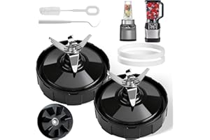 GUANQIAO 2-pack Extractor Blade Assembly 7 Fins Ninja Blender Blade Ninja Blender Replacement Parts Compatible with Ninja Blenders Auto iQ BL480 BL482 BL642 BL682 NN102