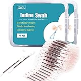 150 Individually Wrapped- Iodine Q Tips Swabs Solution Filled| First Aid Swabsticks for Nasal Ears Bruise Travel