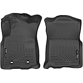 Husky Liners Weatherbeater Floor Mats | Fits 2016-2017 Toyota Tacoma, Double CAB & Access CAB ONLY (Automatic Trans) | Front Row, 2-pc Black - 13961