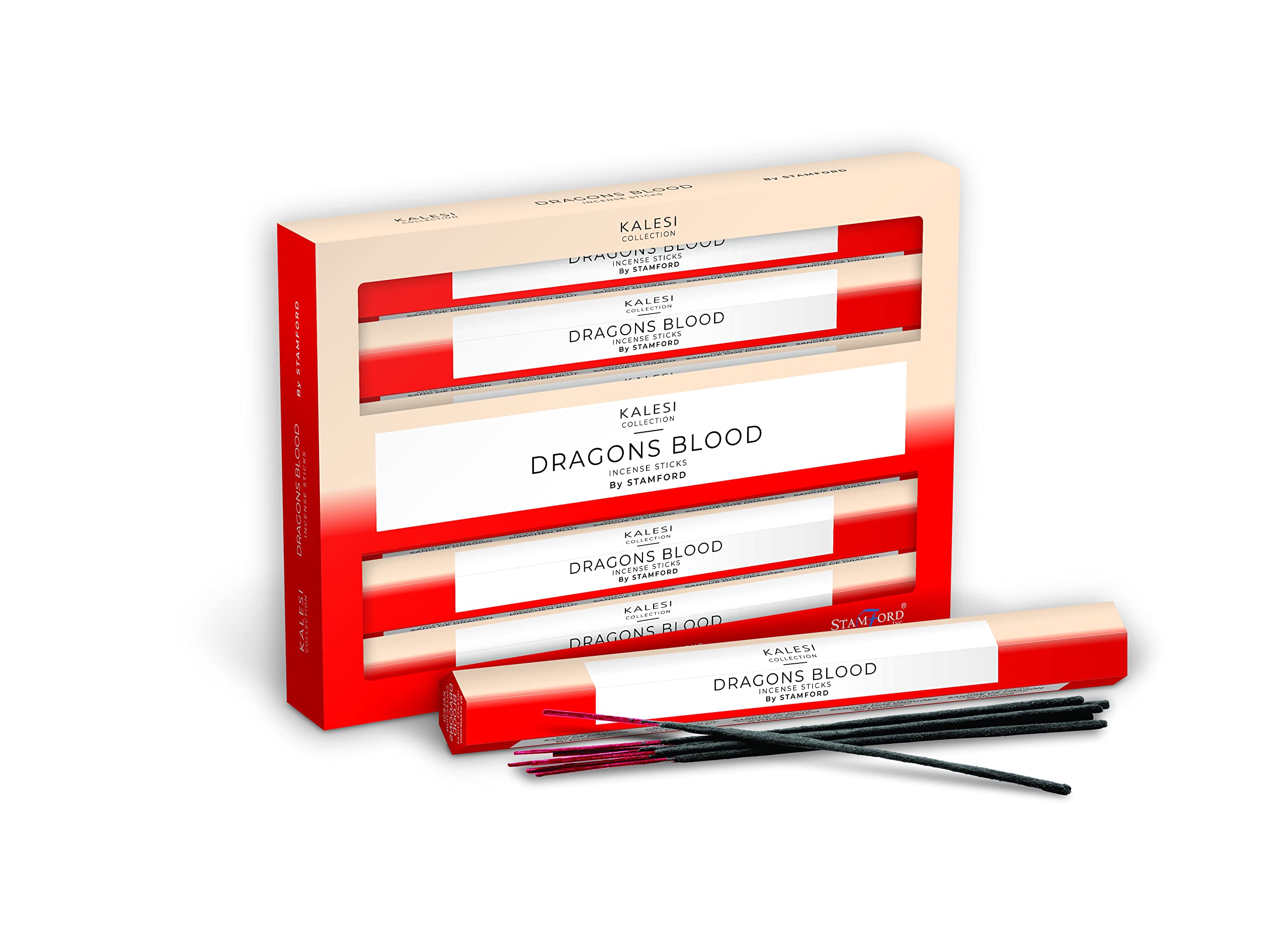 The Kalesi Collection by Stamford Dragons Blood Hex Incense Sticks - Pack of 6