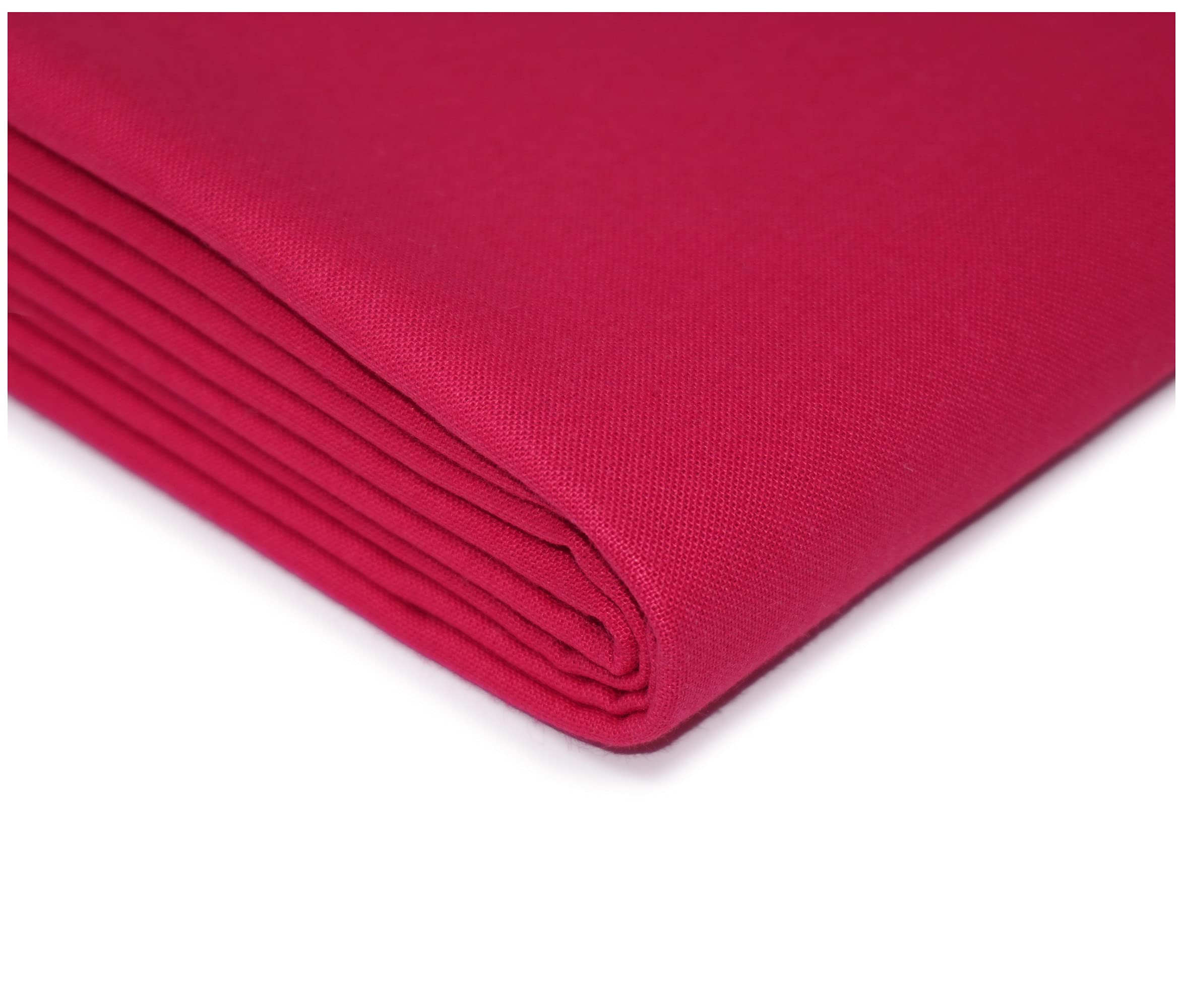 100% Cotton Plain Dyed Fabric Dress Craft Material 60” Wide (100cm x 150cm / 39" x 60", Cerise)