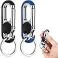 Ouligay 2pcs Keychains for Men, Anti-Loss Key Rings for Car Keys, Heavy Duty Key Ring with Double Keyrings, Keychain for Car Keys Personalized Car Keychain for Unisex Double Ring Design