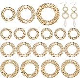 PH PandaHall 30pcs 18K Gold Plated Linking Rings, Golden Jewelry Connector Rings 15/20/25mm Pendant Charm Links Stainless Steel Ring for Necklaces Bracelets Jewelry DIY Crafts Making