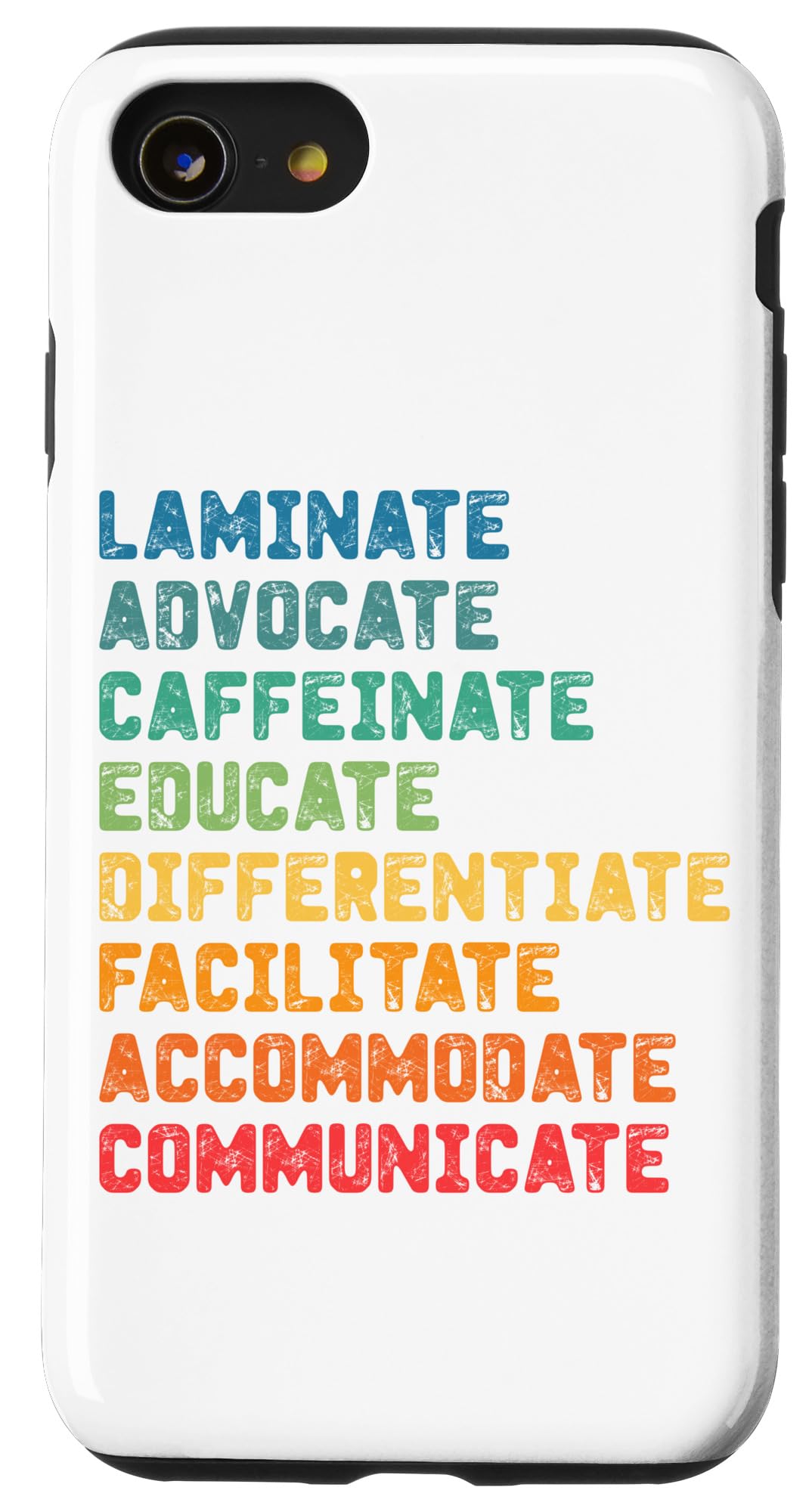 iPhone SE (2020) / 7 / 8 Retro Vintage laminate advocate caffeinate educate teacher Case