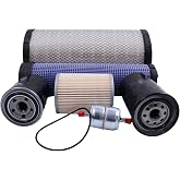 FridayParts 500 Hours Filter Kit for John Deere 330G | Compatible for John Deere Skid Steer Loader 330G 332G 331G 333G