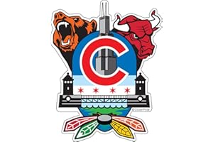 CITIZEN PRIDE Chicago Fan Crest, Sticker Decal die Cut Vinyl, 4x5, Made in USA