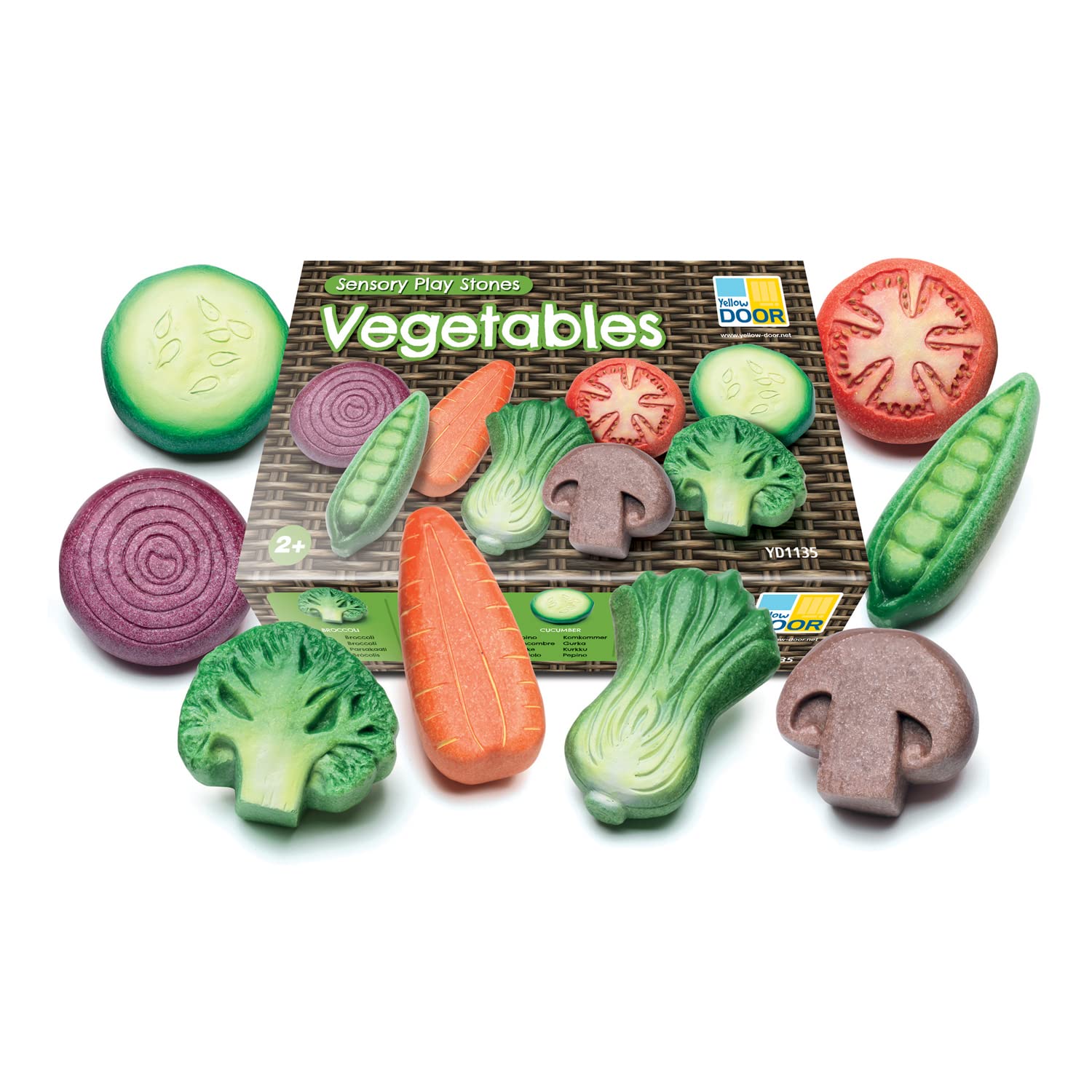 Yellow Door Vegetable Sensory Play Stones