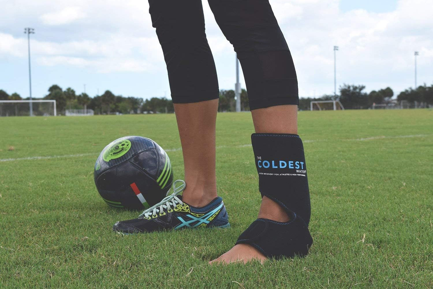 The Coldest Foot Ankle Achilles Pain Relief Ice Wrap with 2 Cold Gel Packs | Best for Achilles Tendon Injuries, Plantar Fasciitis, Bursitis & Sore Feet Built for Cold Therapy (Black XS-XL): Health & Personal Care