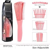 BESTOOL Detangle Hair Brush for Black Natural Hair Curly 3/4abc Texture Pink view 2