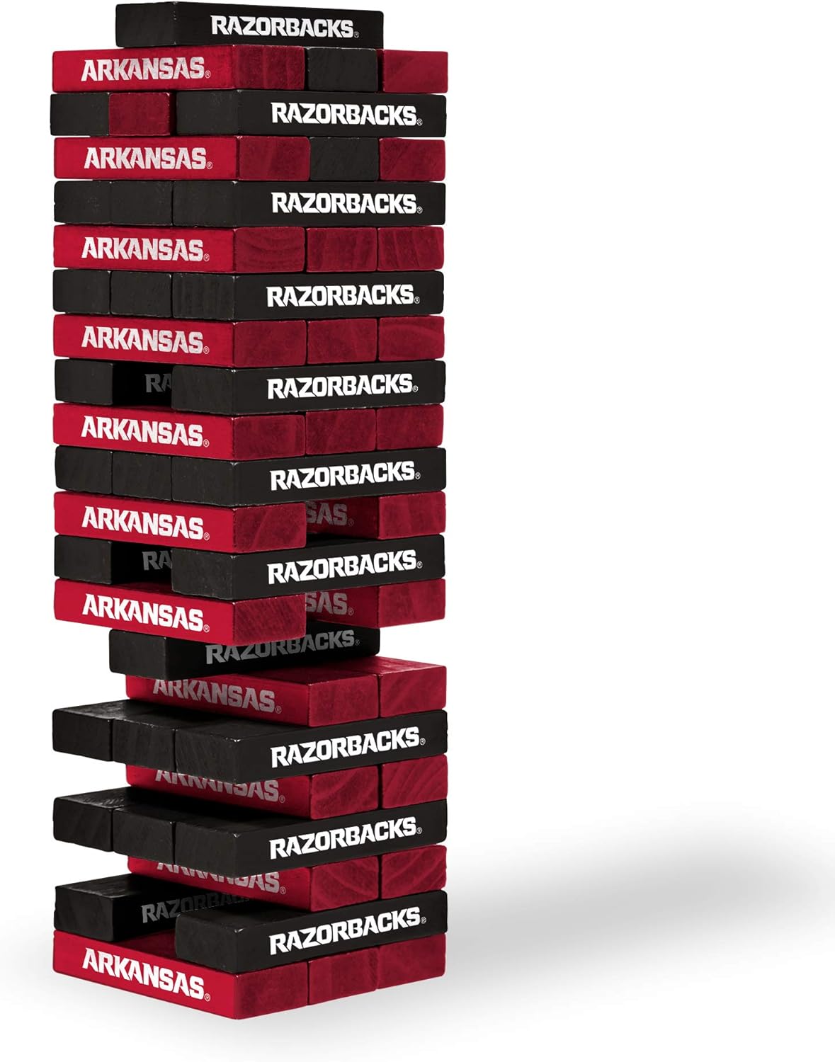 Wild Sports NCAA College Arkansas Razorbacks Table Top Stackers Game, 3" x 1" x .5" : Sports & Outdoors