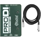 Radial ProDI 1 Channel Passive Instrument Mono Direct Box with Custom Transformer with Microphone Cable